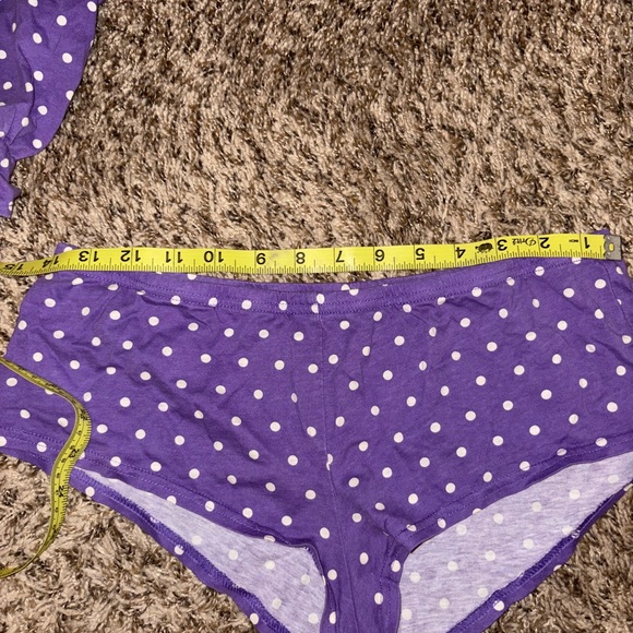 Victoria Secret purple and white  polka-dot pajama set - Picture 6 of 6